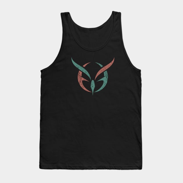 Owl Logo Drawing Illustration Tank Top by michony